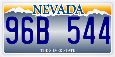 NV license plate 96B544