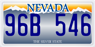 NV license plate 96B546