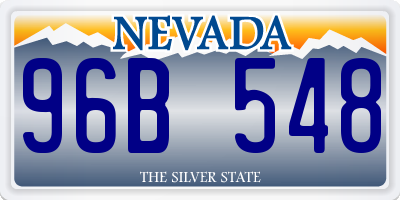 NV license plate 96B548