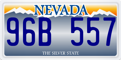 NV license plate 96B557