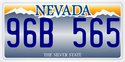 NV license plate 96B565