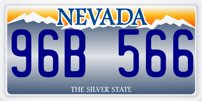 NV license plate 96B566