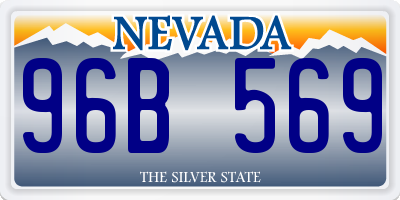 NV license plate 96B569