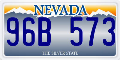 NV license plate 96B573