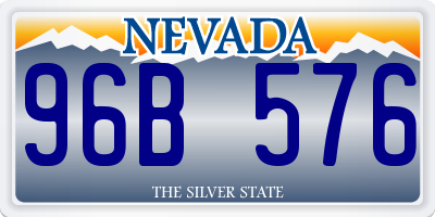 NV license plate 96B576