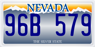 NV license plate 96B579