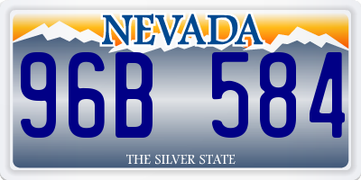 NV license plate 96B584