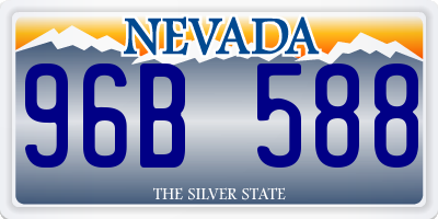 NV license plate 96B588