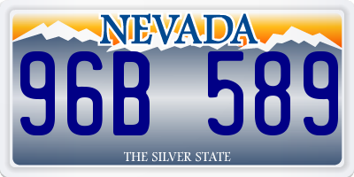 NV license plate 96B589