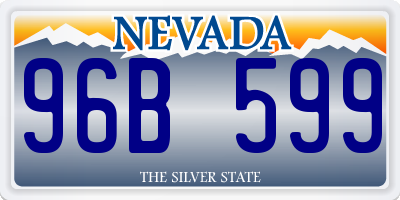 NV license plate 96B599