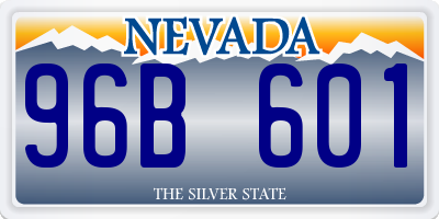 NV license plate 96B601