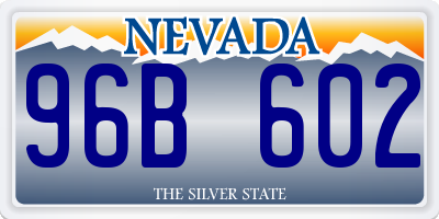 NV license plate 96B602