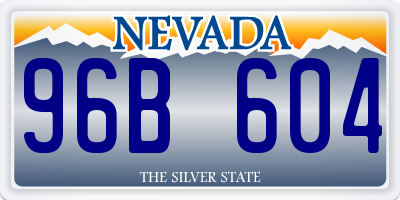 NV license plate 96B604