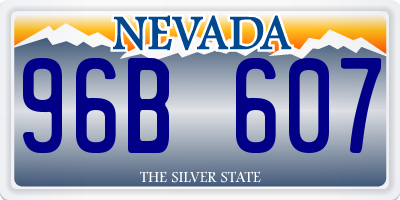 NV license plate 96B607