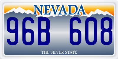 NV license plate 96B608