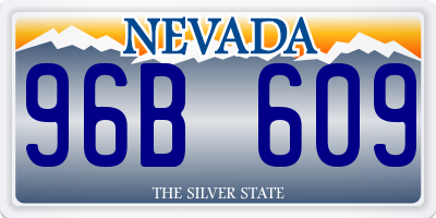 NV license plate 96B609