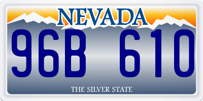 NV license plate 96B610