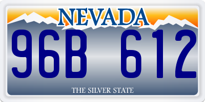 NV license plate 96B612