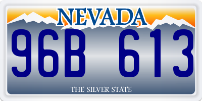 NV license plate 96B613