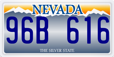 NV license plate 96B616