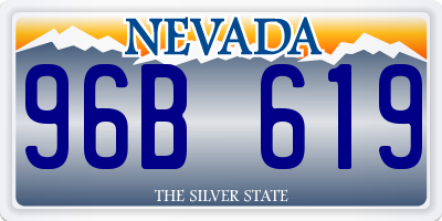 NV license plate 96B619