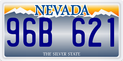NV license plate 96B621