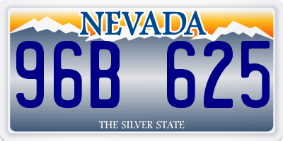 NV license plate 96B625