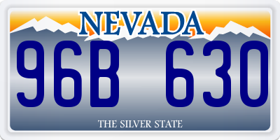 NV license plate 96B630
