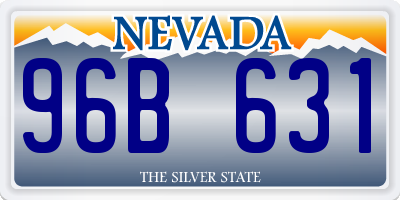 NV license plate 96B631