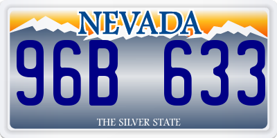 NV license plate 96B633