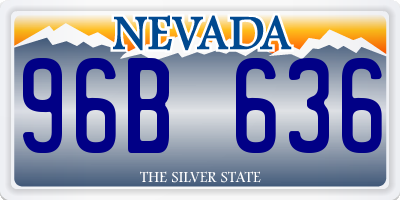 NV license plate 96B636