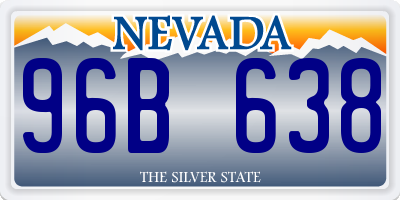 NV license plate 96B638