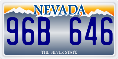 NV license plate 96B646