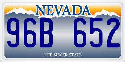 NV license plate 96B652