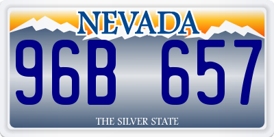 NV license plate 96B657