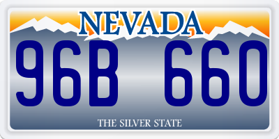 NV license plate 96B660