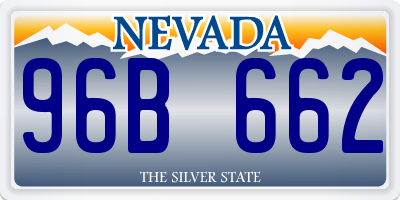 NV license plate 96B662