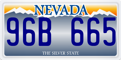 NV license plate 96B665