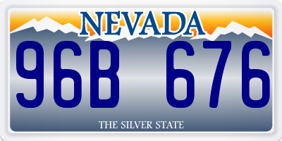 NV license plate 96B676