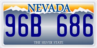 NV license plate 96B686