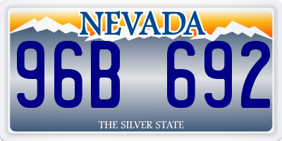 NV license plate 96B692