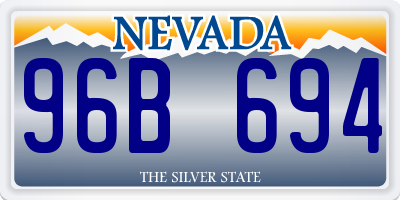 NV license plate 96B694