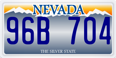 NV license plate 96B704