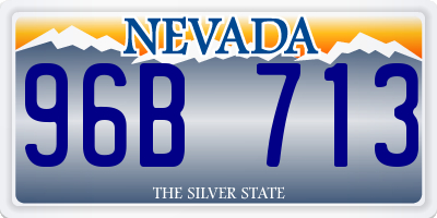 NV license plate 96B713