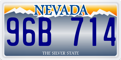 NV license plate 96B714