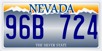 NV license plate 96B724