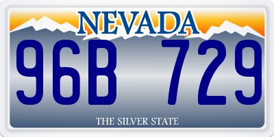 NV license plate 96B729