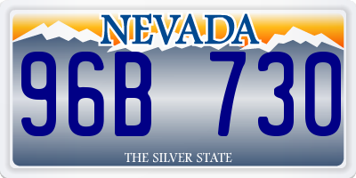 NV license plate 96B730