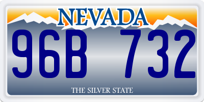 NV license plate 96B732