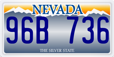 NV license plate 96B736